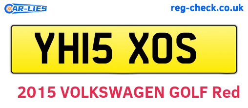 YH15XOS are the vehicle registration plates.