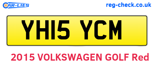 YH15YCM are the vehicle registration plates.