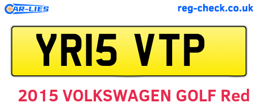 YR15VTP are the vehicle registration plates.