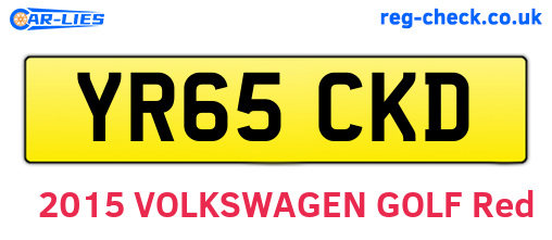YR65CKD are the vehicle registration plates.