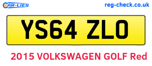 YS64ZLO are the vehicle registration plates.