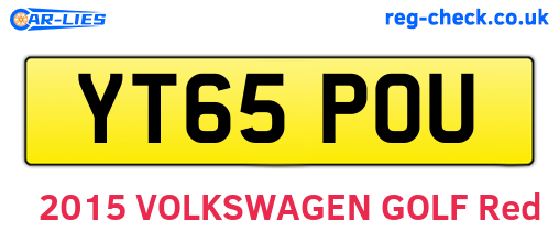 YT65POU are the vehicle registration plates.