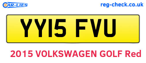 YY15FVU are the vehicle registration plates.