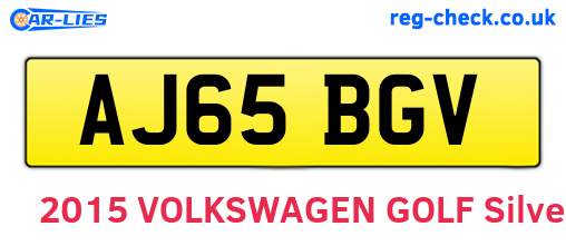 AJ65BGV are the vehicle registration plates.