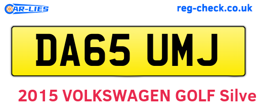 DA65UMJ are the vehicle registration plates.