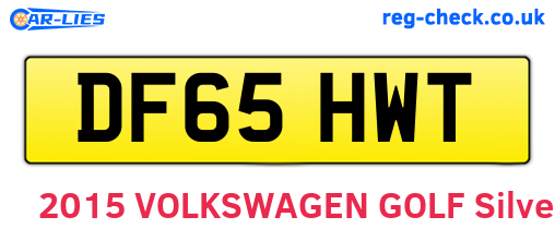DF65HWT are the vehicle registration plates.