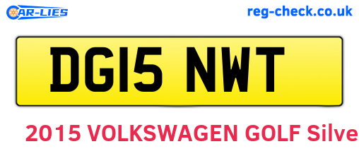 DG15NWT are the vehicle registration plates.