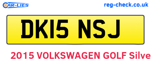 DK15NSJ are the vehicle registration plates.