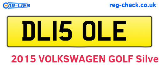 DL15OLE are the vehicle registration plates.