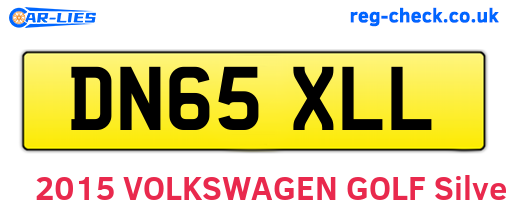 DN65XLL are the vehicle registration plates.