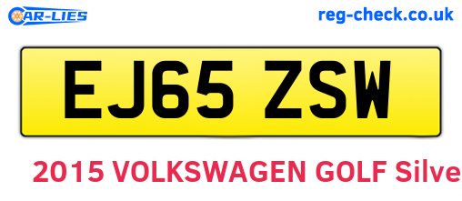 EJ65ZSW are the vehicle registration plates.