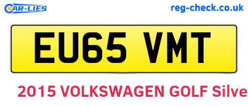 EU65VMT are the vehicle registration plates.