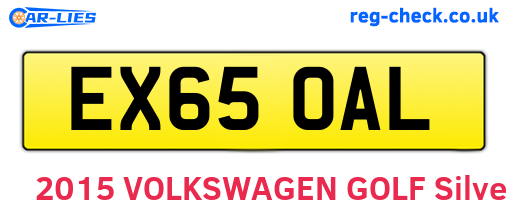EX65OAL are the vehicle registration plates.