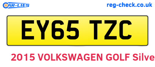 EY65TZC are the vehicle registration plates.