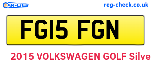 FG15FGN are the vehicle registration plates.
