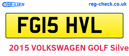 FG15HVL are the vehicle registration plates.