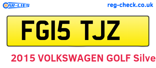 FG15TJZ are the vehicle registration plates.