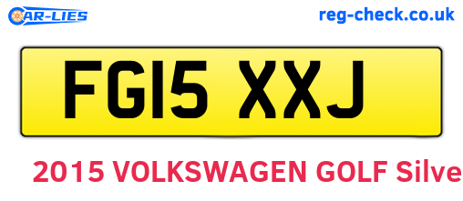 FG15XXJ are the vehicle registration plates.
