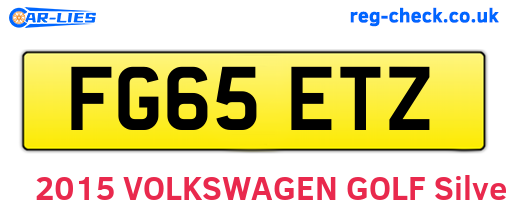 FG65ETZ are the vehicle registration plates.
