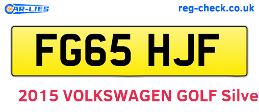 FG65HJF are the vehicle registration plates.
