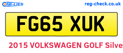 FG65XUK are the vehicle registration plates.