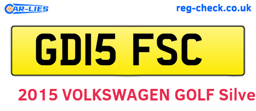 GD15FSC are the vehicle registration plates.