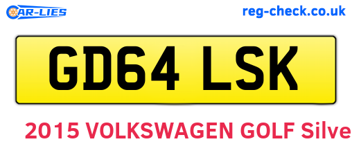 GD64LSK are the vehicle registration plates.