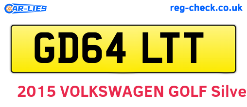 GD64LTT are the vehicle registration plates.