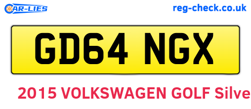 GD64NGX are the vehicle registration plates.