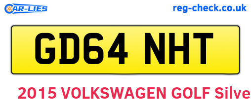GD64NHT are the vehicle registration plates.