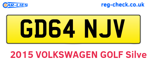 GD64NJV are the vehicle registration plates.