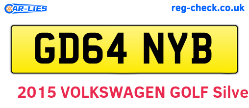 GD64NYB are the vehicle registration plates.
