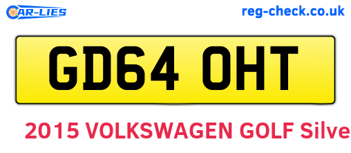 GD64OHT are the vehicle registration plates.