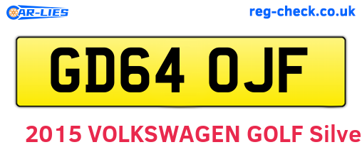 GD64OJF are the vehicle registration plates.