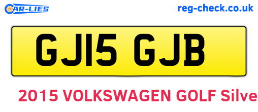 GJ15GJB are the vehicle registration plates.