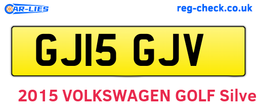 GJ15GJV are the vehicle registration plates.