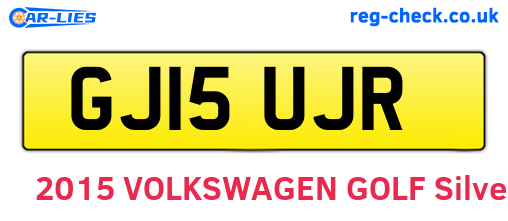 GJ15UJR are the vehicle registration plates.