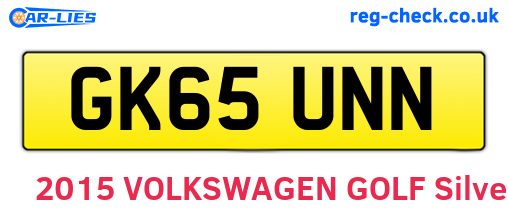 GK65UNN are the vehicle registration plates.