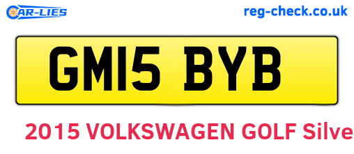 GM15BYB are the vehicle registration plates.