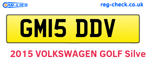 GM15DDV are the vehicle registration plates.