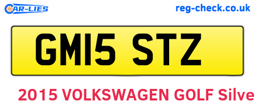 GM15STZ are the vehicle registration plates.