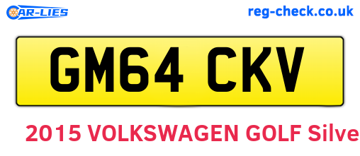 GM64CKV are the vehicle registration plates.