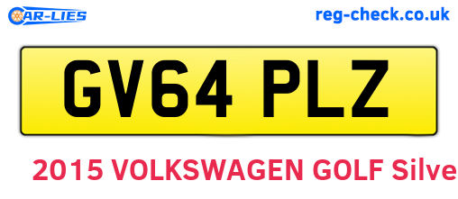 GV64PLZ are the vehicle registration plates.