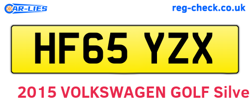 HF65YZX are the vehicle registration plates.