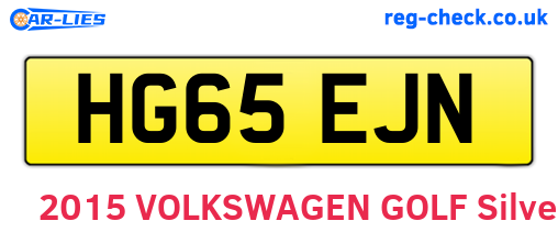 HG65EJN are the vehicle registration plates.