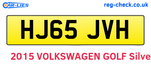 HJ65JVH are the vehicle registration plates.
