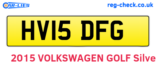 HV15DFG are the vehicle registration plates.