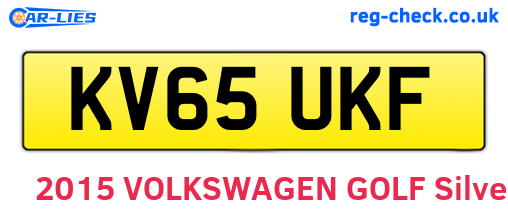 KV65UKF are the vehicle registration plates.