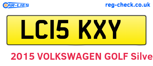 LC15KXY are the vehicle registration plates.