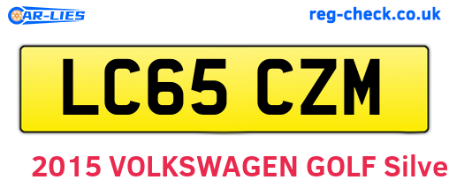 LC65CZM are the vehicle registration plates.